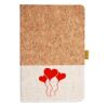 Cork And Heathered Fabric Hardcover Journal 5.5" X 8.25" Thumbnail