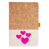 Cork And Heathered Fabric Hardcover Journal 5.5" X 8.25" Thumbnail