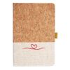 Cork And Heathered Fabric Hardcover Journal 5.5" X 8.25" Thumbnail