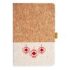 Cork And Heathered Fabric Hardcover Journal 5.5" X 8.25" Thumbnail