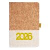 Cork And Heathered Fabric Hardcover Journal 5.5" X 8.25" Thumbnail