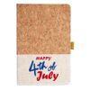 Cork And Heathered Fabric Hardcover Journal 5.5" X 8.25" Thumbnail