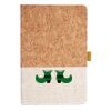 Cork And Heathered Fabric Hardcover Journal 5.5" X 8.25" Thumbnail