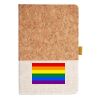 Cork And Heathered Fabric Hardcover Journal 5.5" X 8.25" Thumbnail