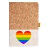 Cork And Heathered Fabric Hardcover Journal 5.5" X 8.25" Thumbnail