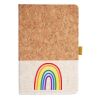 Cork And Heathered Fabric Hardcover Journal 5.5" X 8.25" Thumbnail