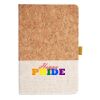 Cork And Heathered Fabric Hardcover Journal 5.5" X 8.25" Thumbnail