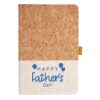 Cork And Heathered Fabric Hardcover Journal 5.5" X 8.25" Thumbnail