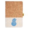 Cork And Heathered Fabric Hardcover Journal 5.5" X 8.25" Thumbnail