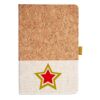 Cork And Heathered Fabric Hardcover Journal 5.5" X 8.25" Thumbnail