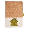 Cork And Heathered Fabric Hardcover Journal 5.5" X 8.25" Thumbnail