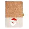 Cork And Heathered Fabric Hardcover Journal 5.5" X 8.25" Thumbnail