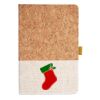 Cork And Heathered Fabric Hardcover Journal 5.5" X 8.25" Thumbnail