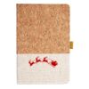 Cork And Heathered Fabric Hardcover Journal 5.5" X 8.25" Thumbnail