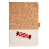 Cork And Heathered Fabric Hardcover Journal 5.5" X 8.25" Thumbnail