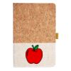 Cork And Heathered Fabric Hardcover Journal 5.5" X 8.25" Thumbnail