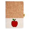 Cork And Heathered Fabric Hardcover Journal 5.5" X 8.25" Thumbnail