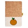Cork And Heathered Fabric Hardcover Journal 5.5" X 8.25" Thumbnail