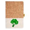 Cork And Heathered Fabric Hardcover Journal 5.5" X 8.25" Thumbnail