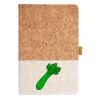 Cork And Heathered Fabric Hardcover Journal 5.5" X 8.25" Thumbnail