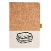 Cork And Heathered Fabric Hardcover Journal 5.5" X 8.25" Thumbnail