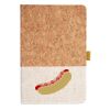 Cork And Heathered Fabric Hardcover Journal 5.5" X 8.25" Thumbnail