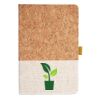 Cork And Heathered Fabric Hardcover Journal 5.5" X 8.25" Thumbnail