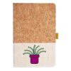 Cork And Heathered Fabric Hardcover Journal 5.5" X 8.25" Thumbnail