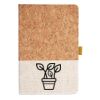 Cork And Heathered Fabric Hardcover Journal 5.5" X 8.25" Thumbnail