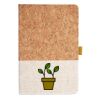 Cork And Heathered Fabric Hardcover Journal 5.5" X 8.25" Thumbnail