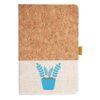 Cork And Heathered Fabric Hardcover Journal 5.5" X 8.25" Thumbnail