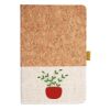 Cork And Heathered Fabric Hardcover Journal 5.5" X 8.25" Thumbnail