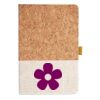 Cork And Heathered Fabric Hardcover Journal 5.5" X 8.25" Thumbnail