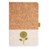Cork And Heathered Fabric Hardcover Journal 5.5" X 8.25" Thumbnail
