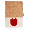 Cork And Heathered Fabric Hardcover Journal 5.5" X 8.25" Thumbnail