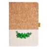 Cork And Heathered Fabric Hardcover Journal 5.5" X 8.25" Thumbnail