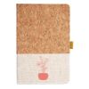 Cork And Heathered Fabric Hardcover Journal 5.5" X 8.25" Thumbnail