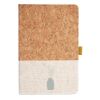 Cork And Heathered Fabric Hardcover Journal 5.5" X 8.25" Thumbnail