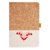 Cork And Heathered Fabric Hardcover Journal 5.5" X 8.25" Thumbnail