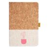 Cork And Heathered Fabric Hardcover Journal 5.5" X 8.25" Thumbnail
