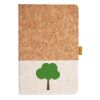 Cork And Heathered Fabric Hardcover Journal 5.5" X 8.25" Thumbnail