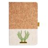 Cork And Heathered Fabric Hardcover Journal 5.5" X 8.25" Thumbnail