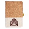 Cork And Heathered Fabric Hardcover Journal 5.5" X 8.25" Thumbnail