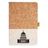 Cork And Heathered Fabric Hardcover Journal 5.5" X 8.25" Thumbnail