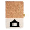 Cork And Heathered Fabric Hardcover Journal 5.5" X 8.25" Thumbnail