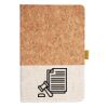 Cork And Heathered Fabric Hardcover Journal 5.5" X 8.25" Thumbnail