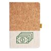 Cork And Heathered Fabric Hardcover Journal 5.5" X 8.25" Thumbnail