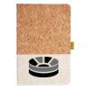 Cork And Heathered Fabric Hardcover Journal 5.5" X 8.25" Thumbnail