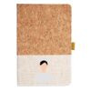 Cork And Heathered Fabric Hardcover Journal 5.5" X 8.25" Thumbnail