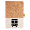 Cork And Heathered Fabric Hardcover Journal 5.5" X 8.25" Thumbnail